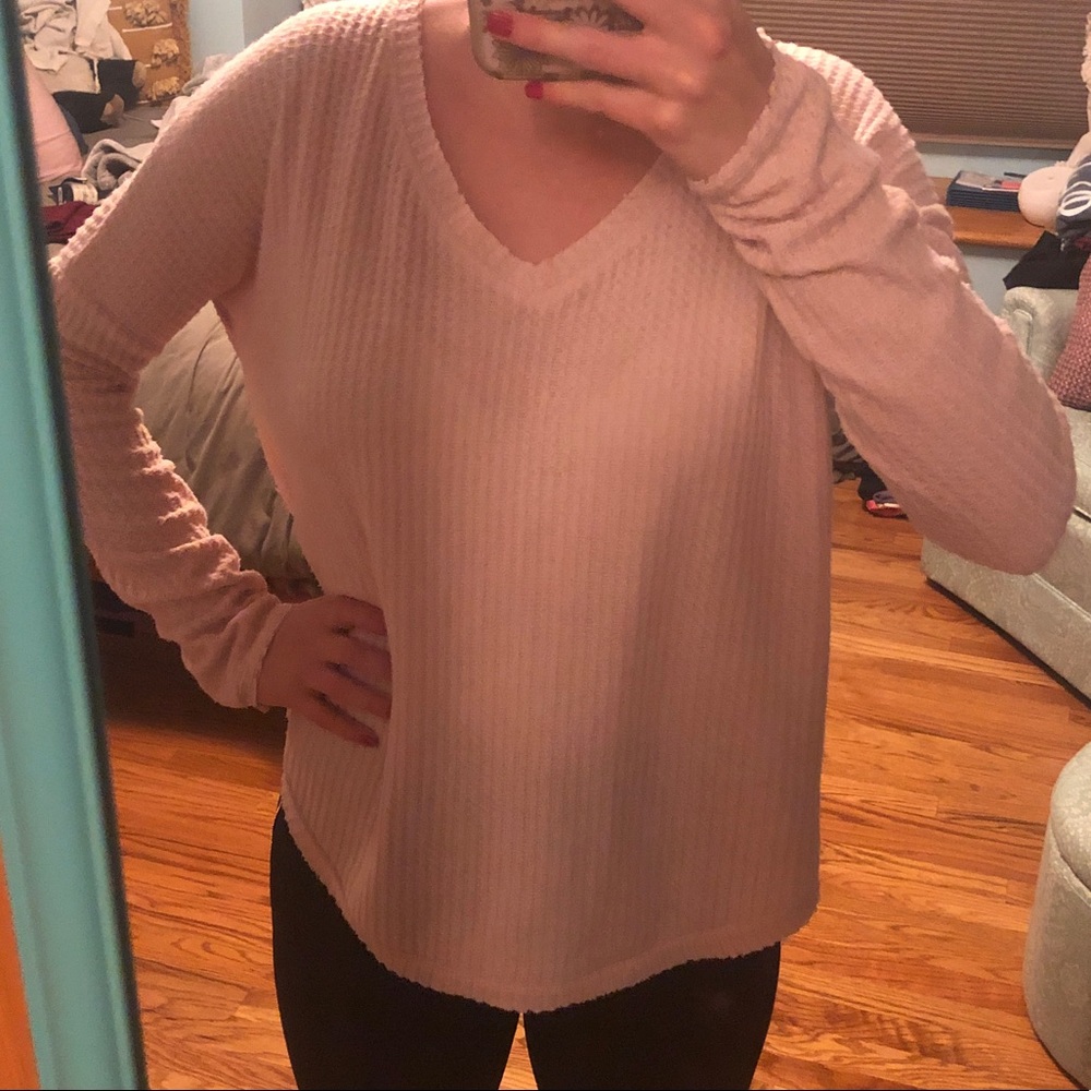 Pink Aeropostale Waffle Sweater